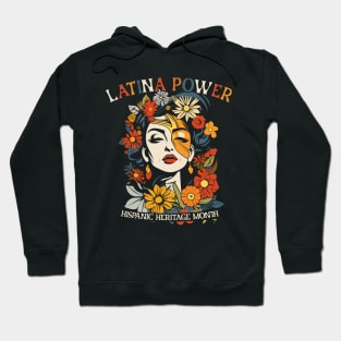 Hispanic Heritage Latina Power Flowers Women Hoodie